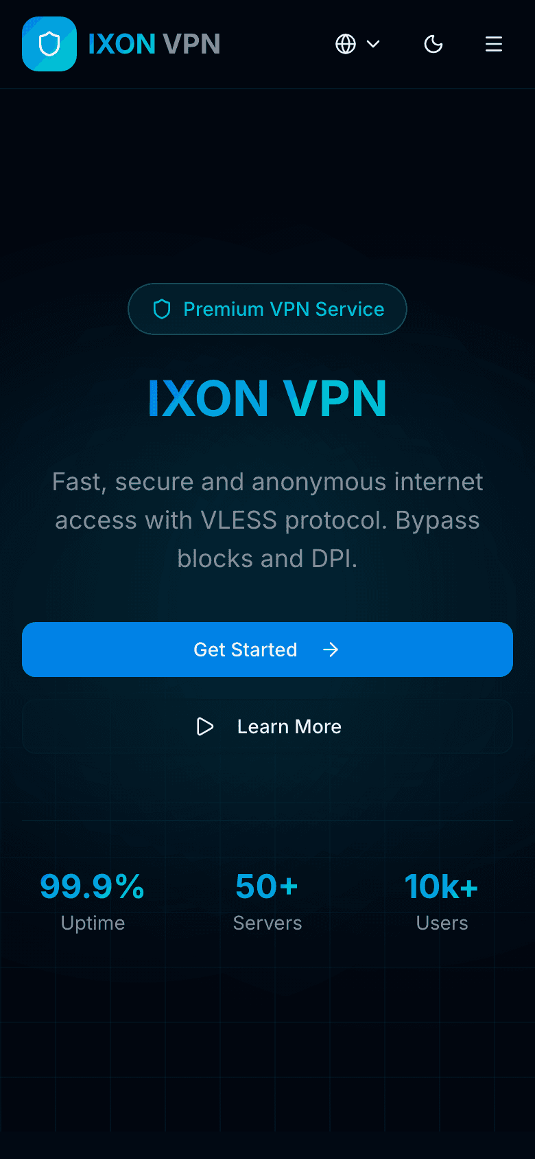 IXON VPN — лендинг премиум VPN-сервиса — 9